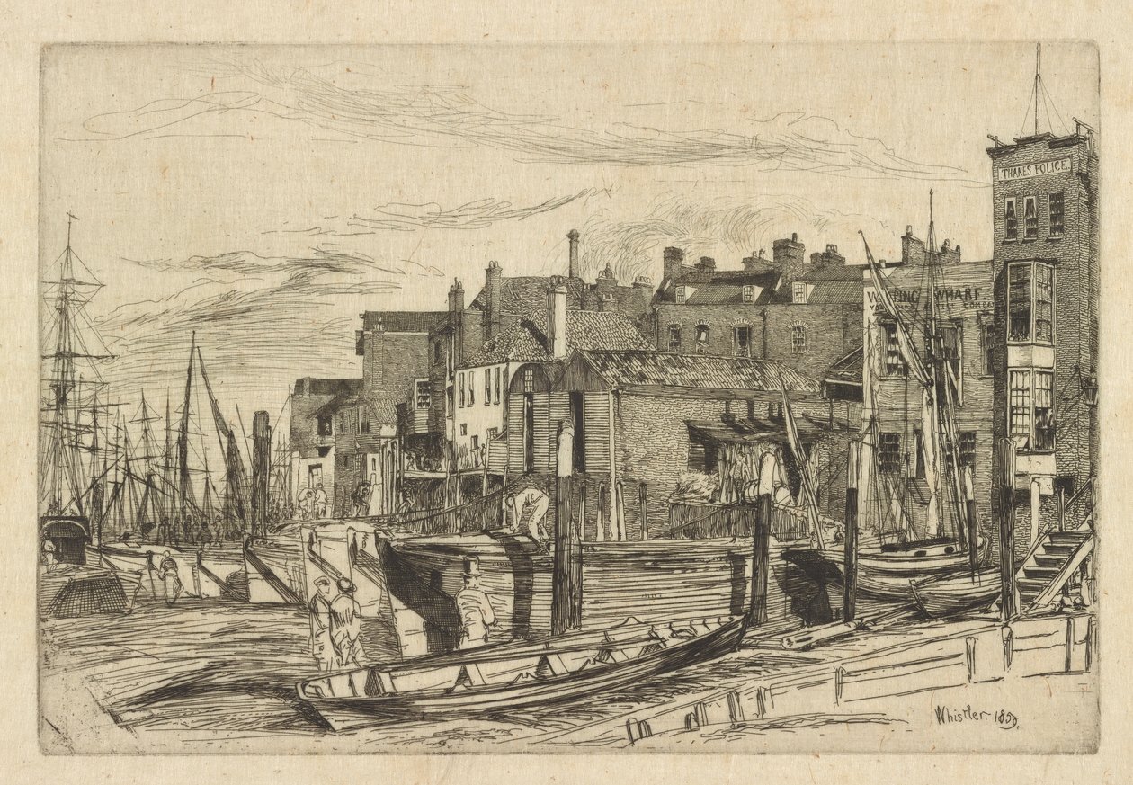 Thames politi av James Abbott McNeill Whistler