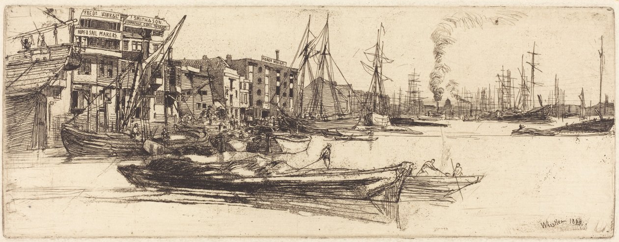 Lagre ved Themsen av James McNeill Whistler