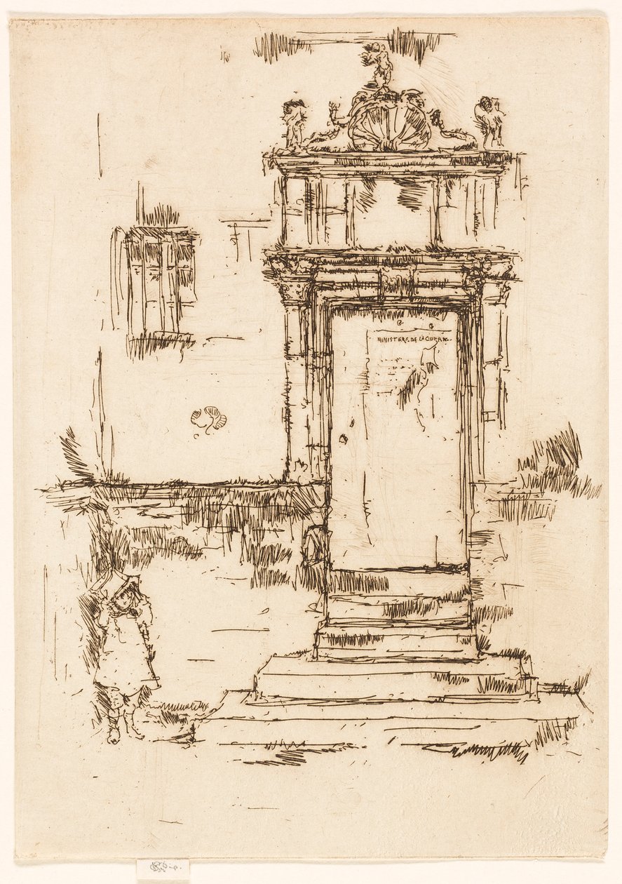 Døren til kapellet, Montrésor av James McNeill Whistler