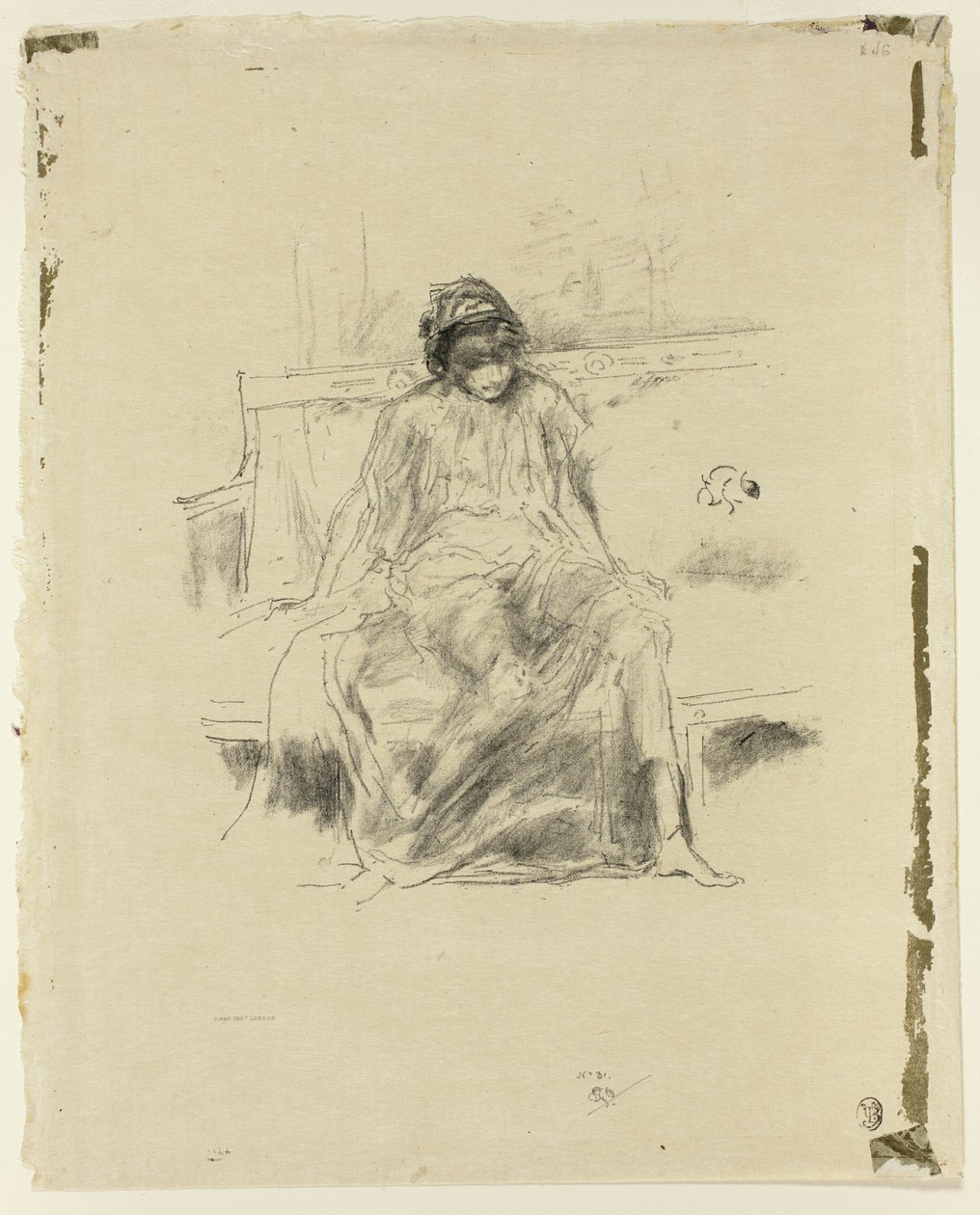 Den draperte figuren, sittende av James Abbott McNeill Whistler