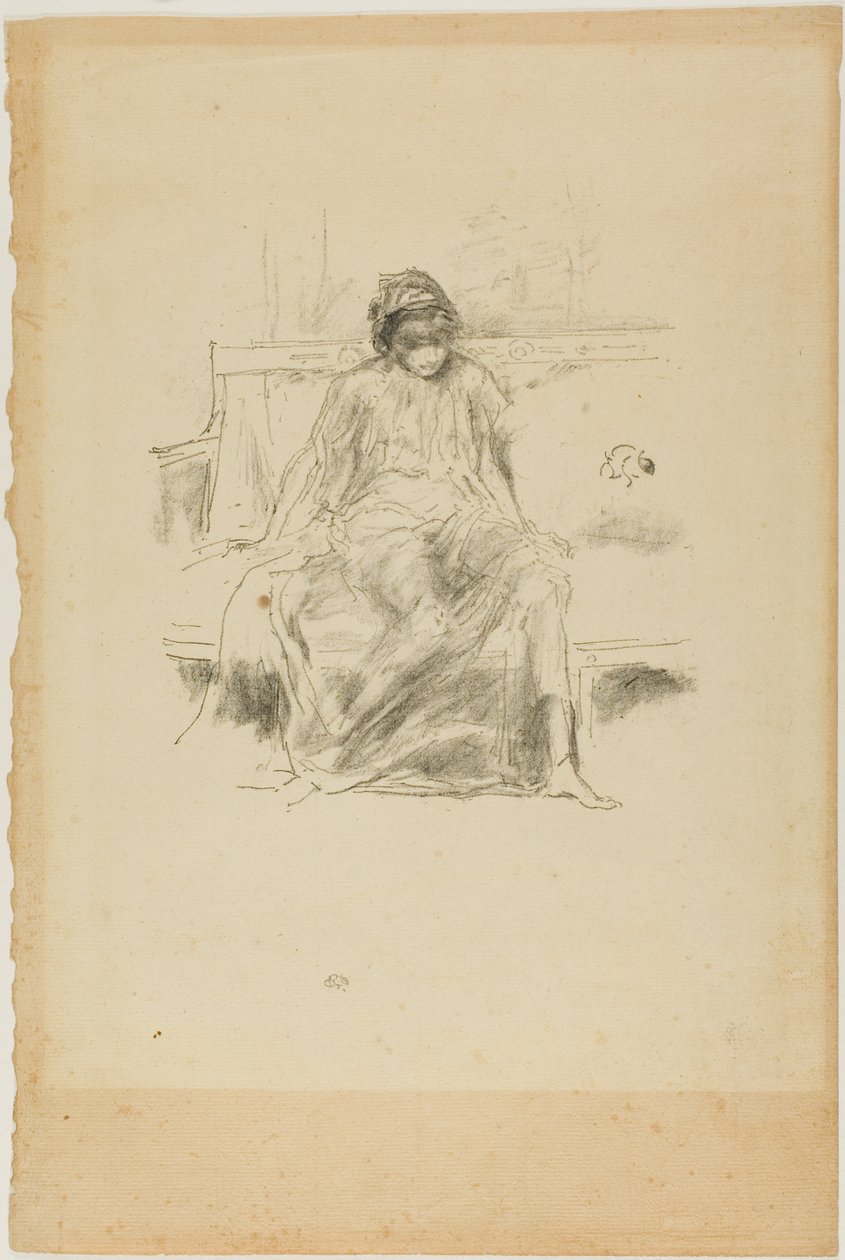 Den draperte figuren, sittende av James Abbott McNeill Whistler