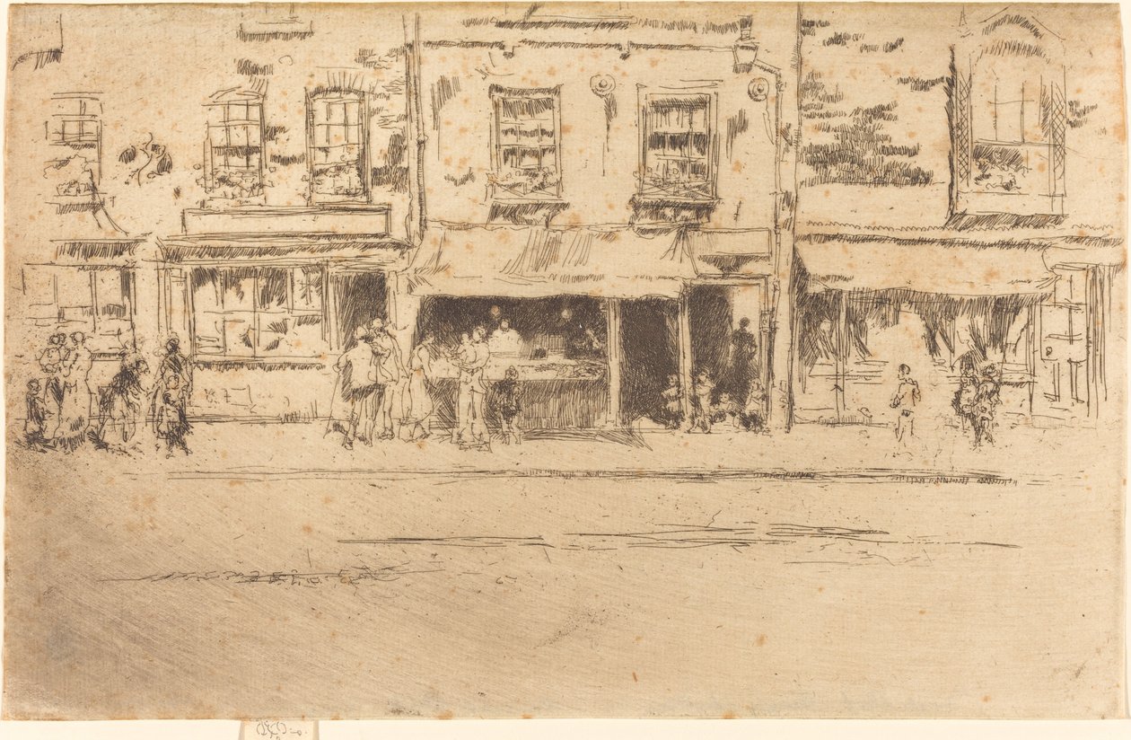 Fiskebutikken, travle Chelsea av James Abbott McNeill Whistler