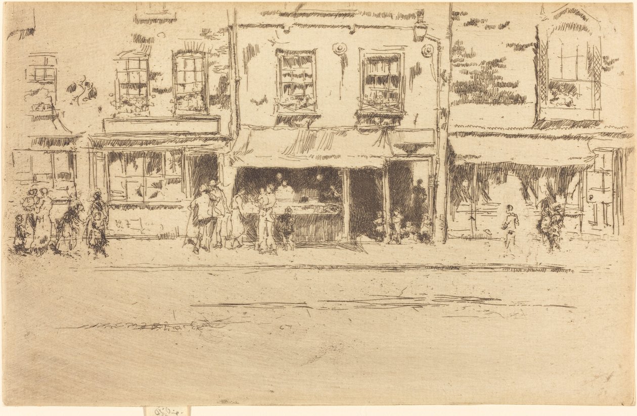 Fiskebutikken, travle Chelsea av James Abbott McNeill Whistler
