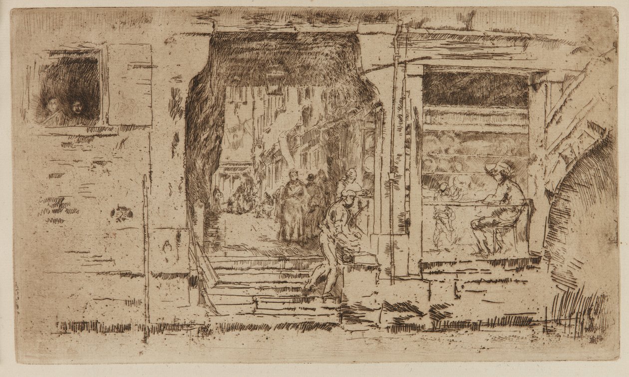 Fiskebutikken, Venezia av James Abbott McNeill Whistler
