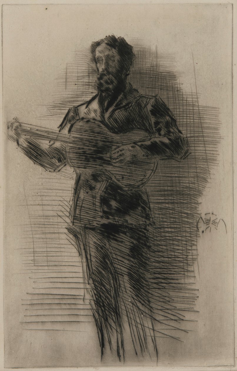 Gitarspilleren (M.W. Ridley) av James Abbott McNeill Whistler