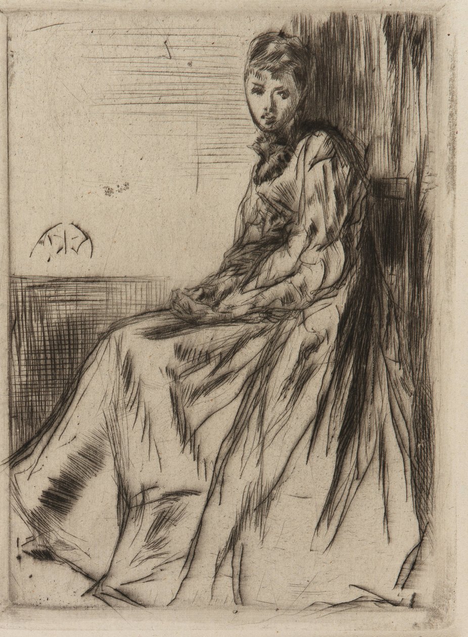 Brevet (Maud, sittende) av James Abbott McNeill Whistler