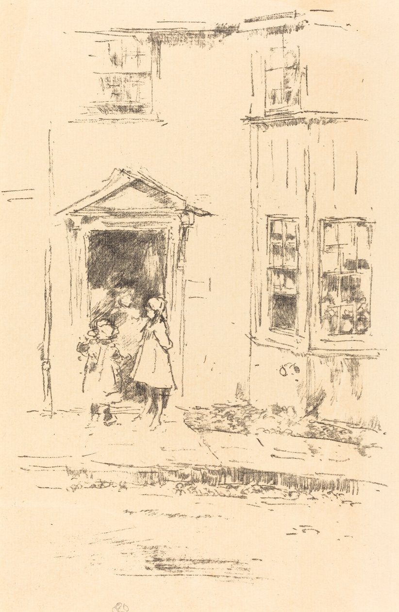 Den lille døråpningen, Lyme Regis av James Abbott McNeill Whistler