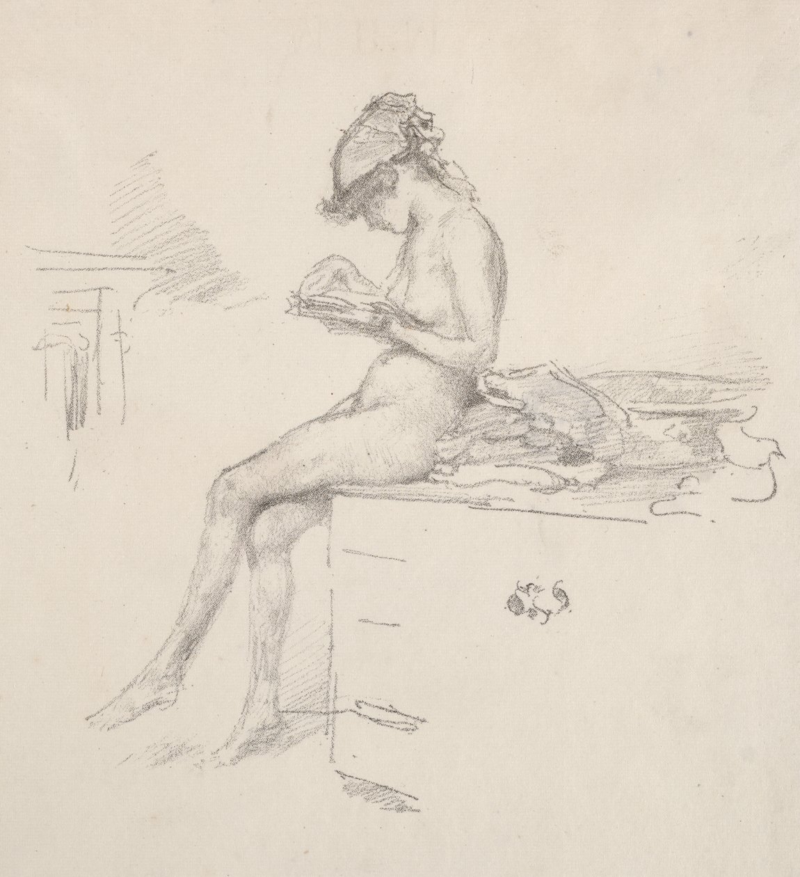 Den lille nakenmodellen som leser av James McNeill Whistler
