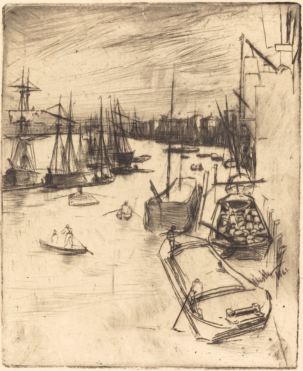 Den lille Rotherhithe av James Abbott McNeill Whistler