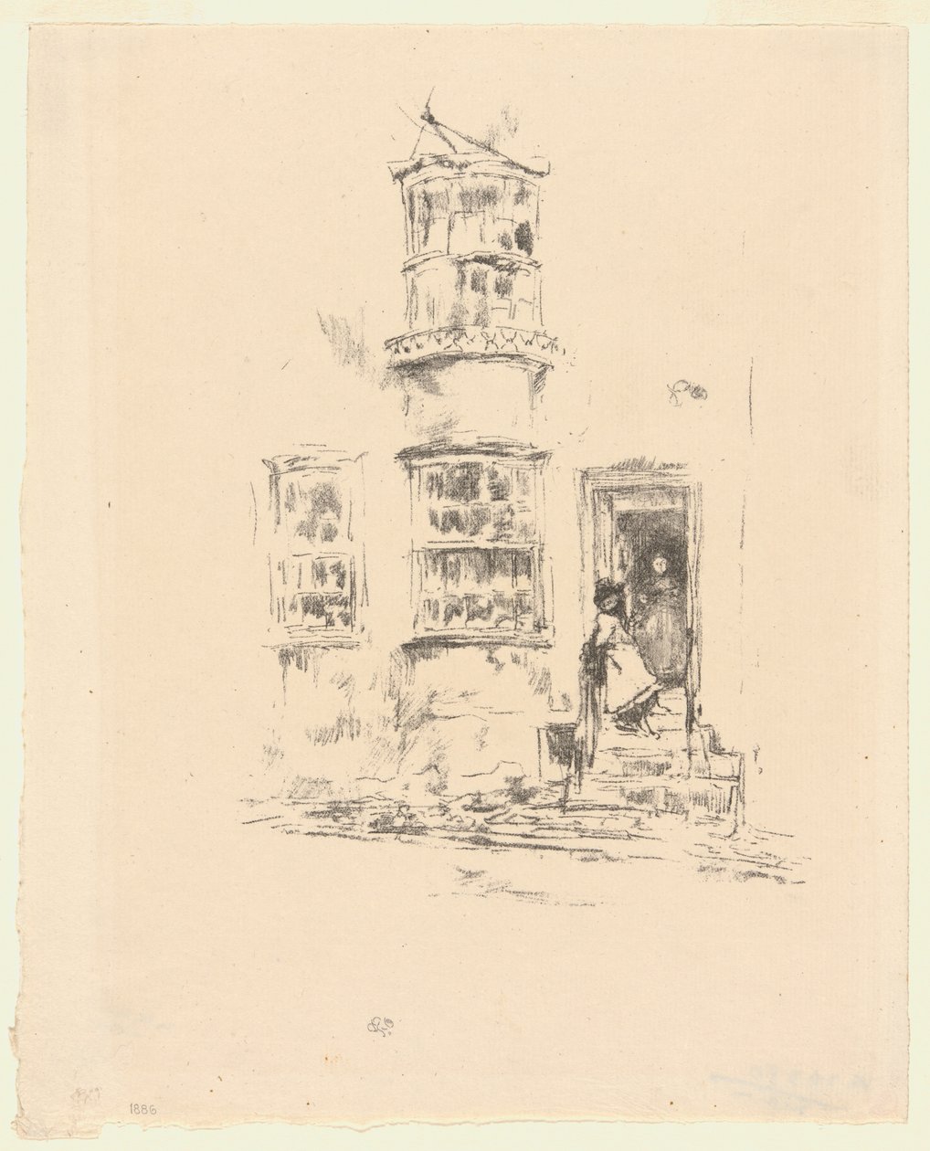 De små trinnene, Lyme Regis av James Abbott McNeill Whistler
