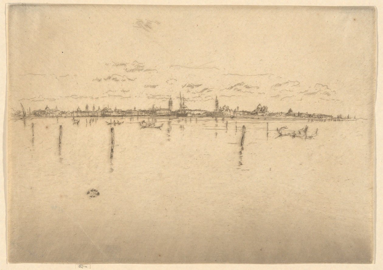 Det lille Venezia, fra den første Venezia-serien (Venezia, en serie på tolv etsninger) av James McNeill Whistler