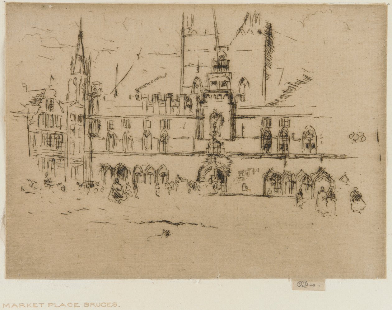 Markedet, Brugge av James Abbott McNeill Whistler
