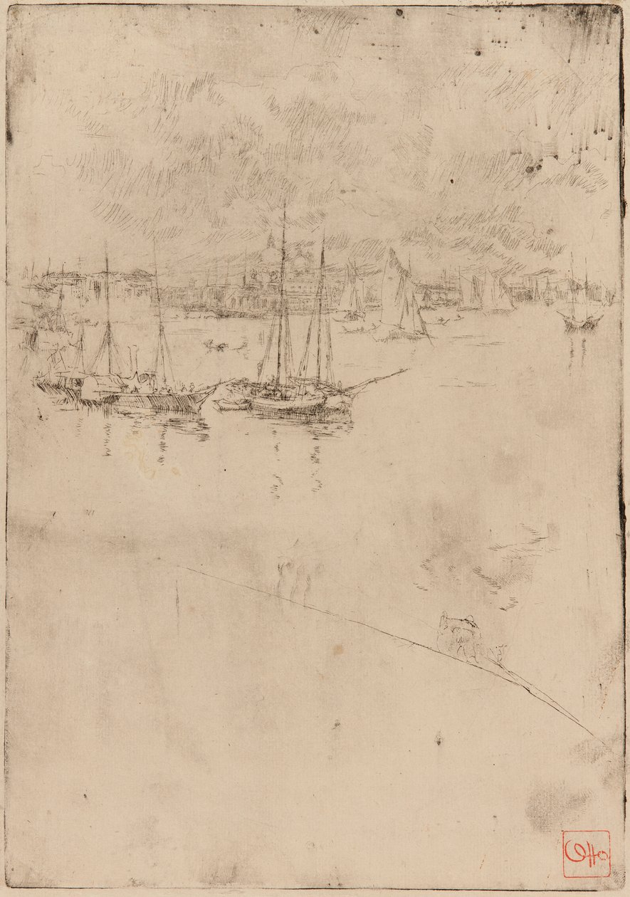 Dampbåten, Venezia av James Abbott McNeill Whistler