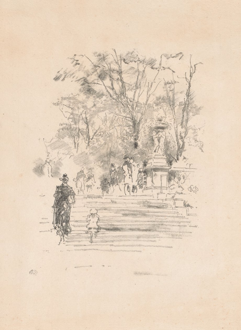 The Steps, Luxembourg av James Abbott McNeill Whistler