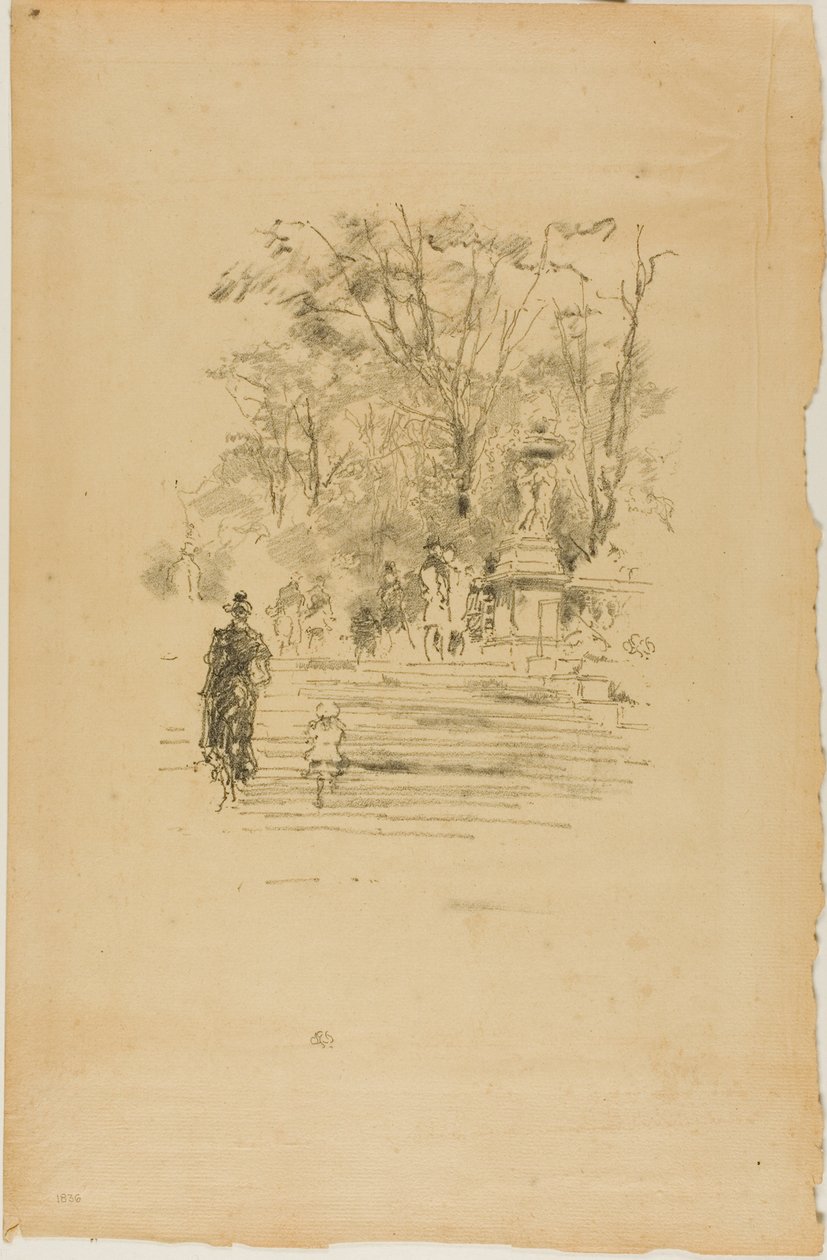 The Steps, Luxembourg av James Abbott McNeill Whistler