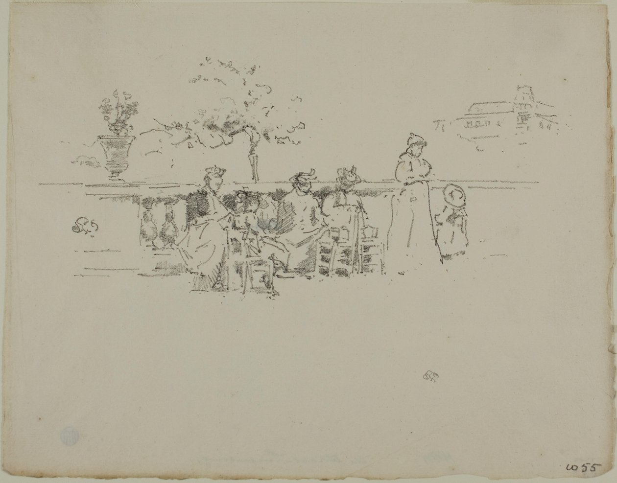 The Terrace, Luxembourg av James Abbott McNeill Whistler