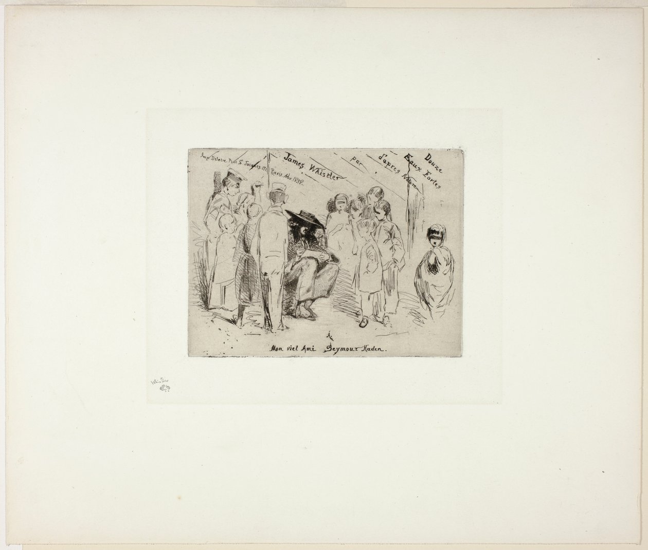 Tittelsiden til «Tolv etsninger fra naturen» av James McNeill Whistler