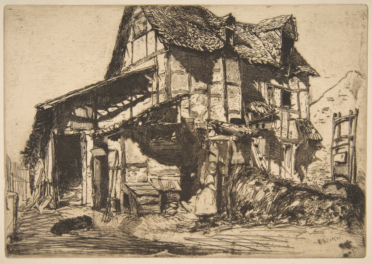 Den usikre leiegården (Den gamle gården) av James McNeill Whistler