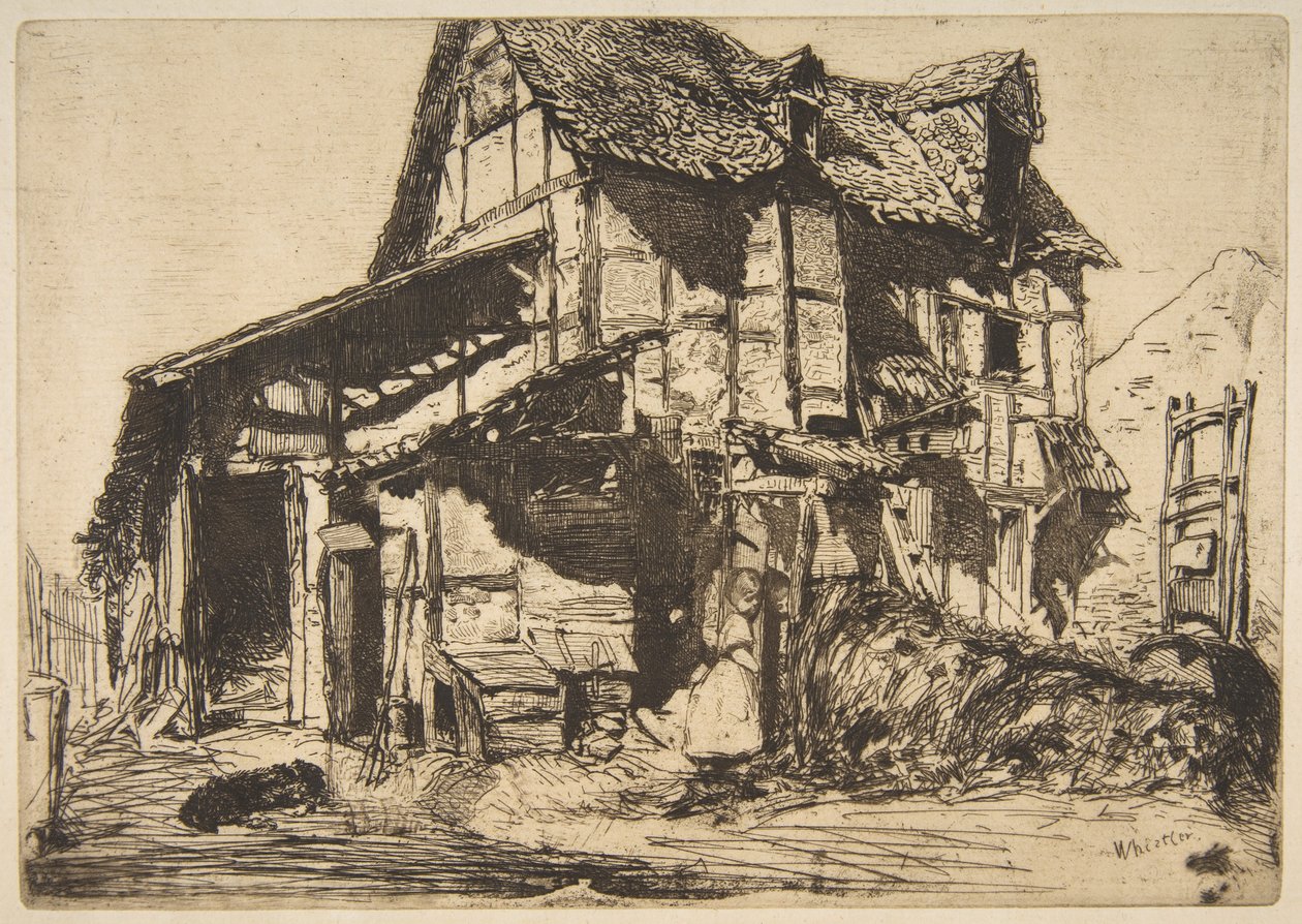 Den usikre leiegården (Den gamle gården) av James McNeill Whistler