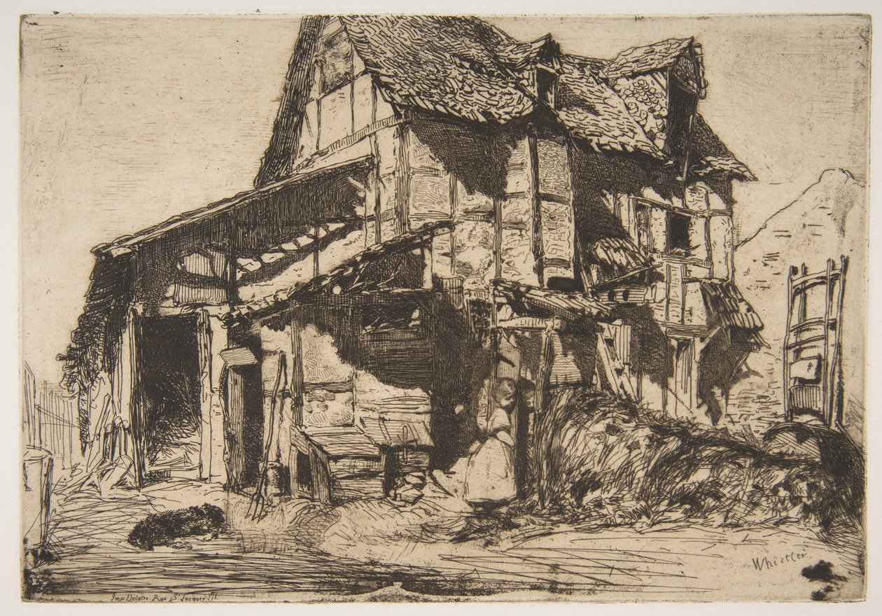 Den usikre leiegården (Den gamle gården) av James McNeill Whistler