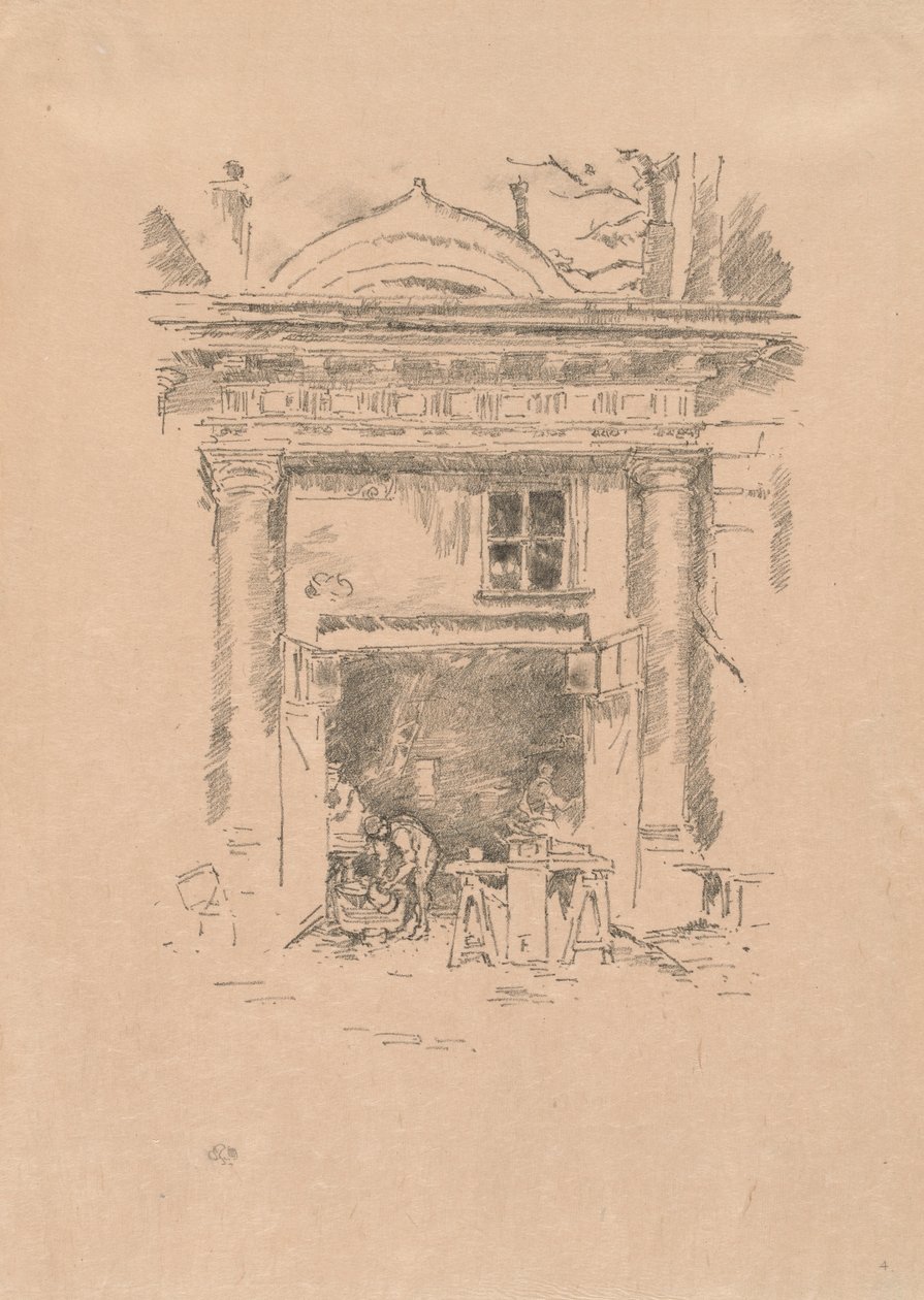Whitesmiths, Impasse des Carmélites av James McNeill Whistler