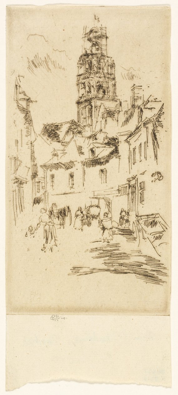 Saint Antoine Tower, Loches av James Abbott McNeill Whistler