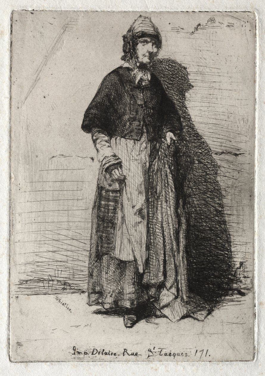 Tolv raderinger fra naturen:  La Mère Gérard av James McNeill Whistler