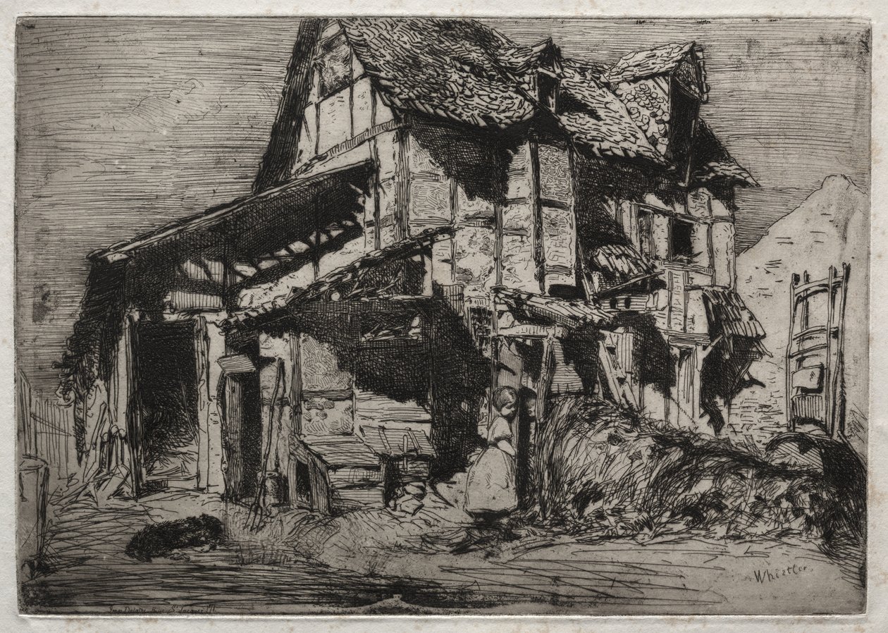 Tolv raderinger fra naturen:  Den usikre leiegården av James McNeill Whistler