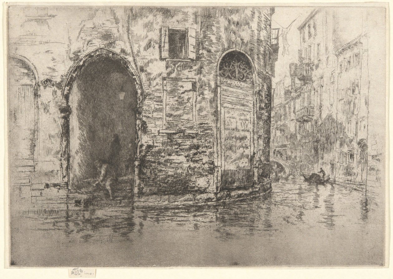 «To døråpninger», fra den første Venezia-serien («Venezia, en serie på tolv raderinger») av James McNeill Whistler