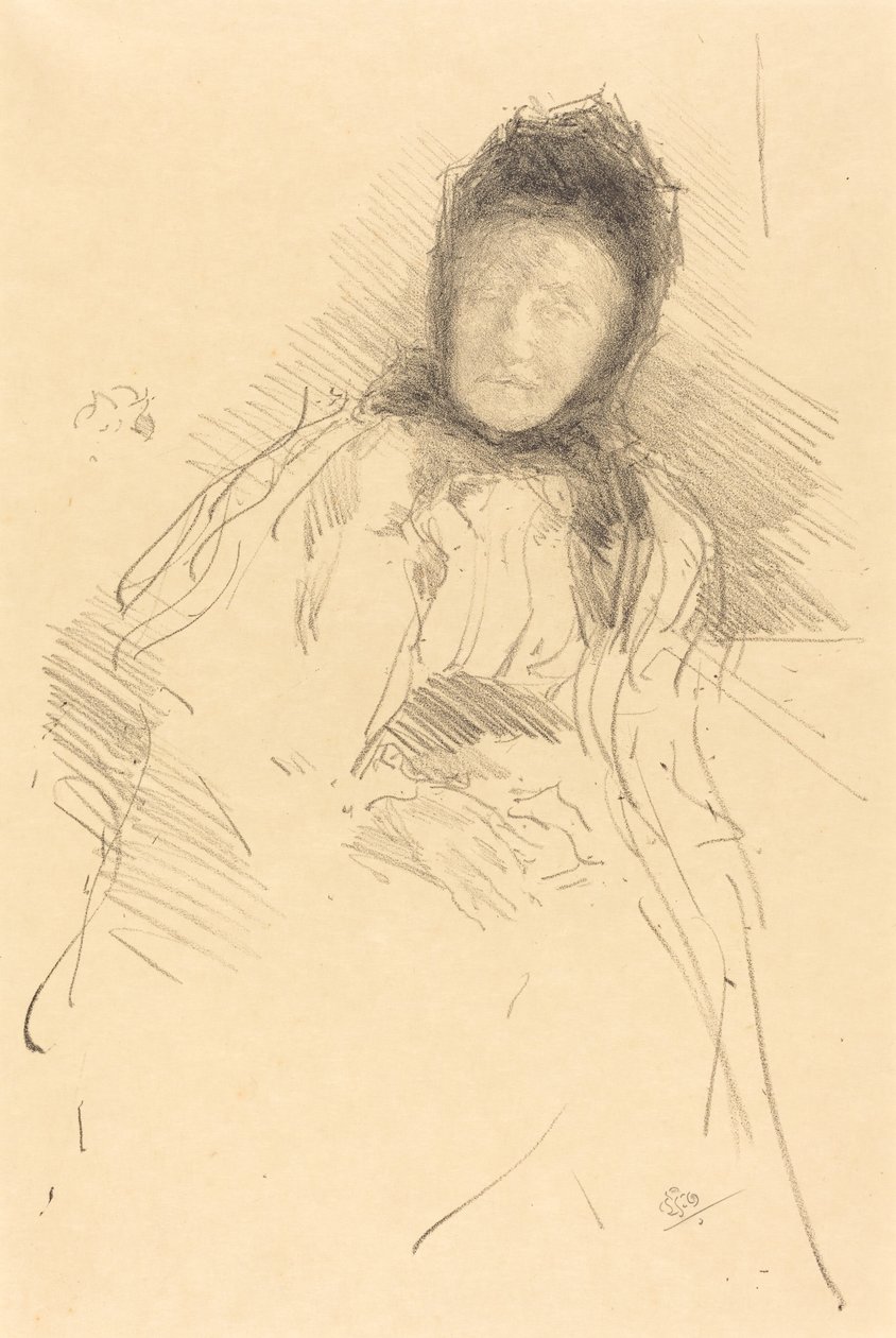 Uferdig skisse av Lady Haden av James Abbott McNeill Whistler