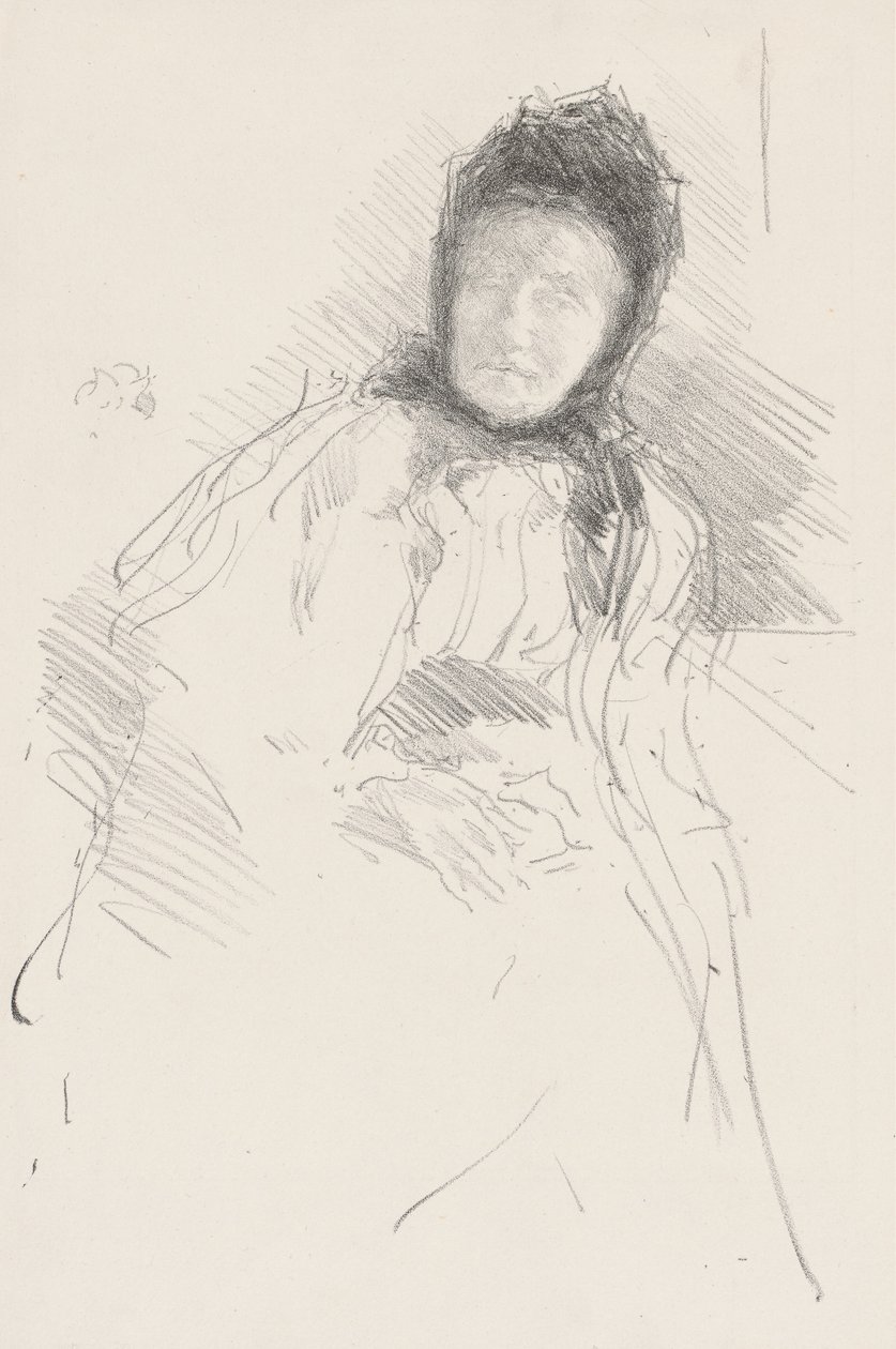 Uferdig skisse av Lady Haden av James Abbott McNeill Whistler