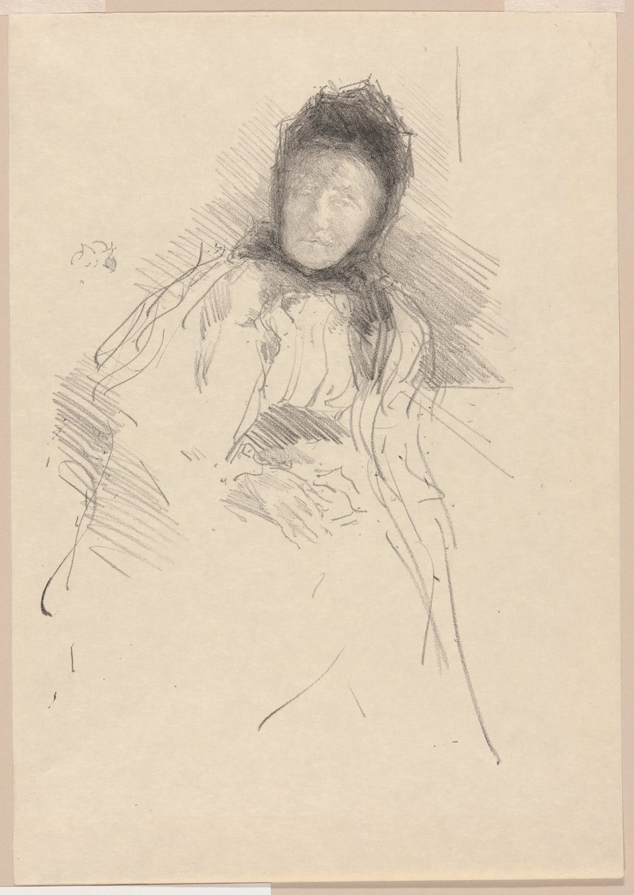 Uferdig skisse av Lady Haden av James Abbott McNeill Whistler
