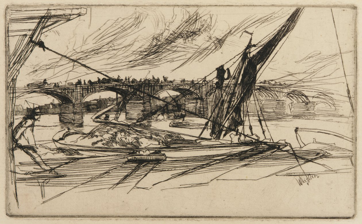 Vauxhall Bridge av James Abbott McNeill Whistler