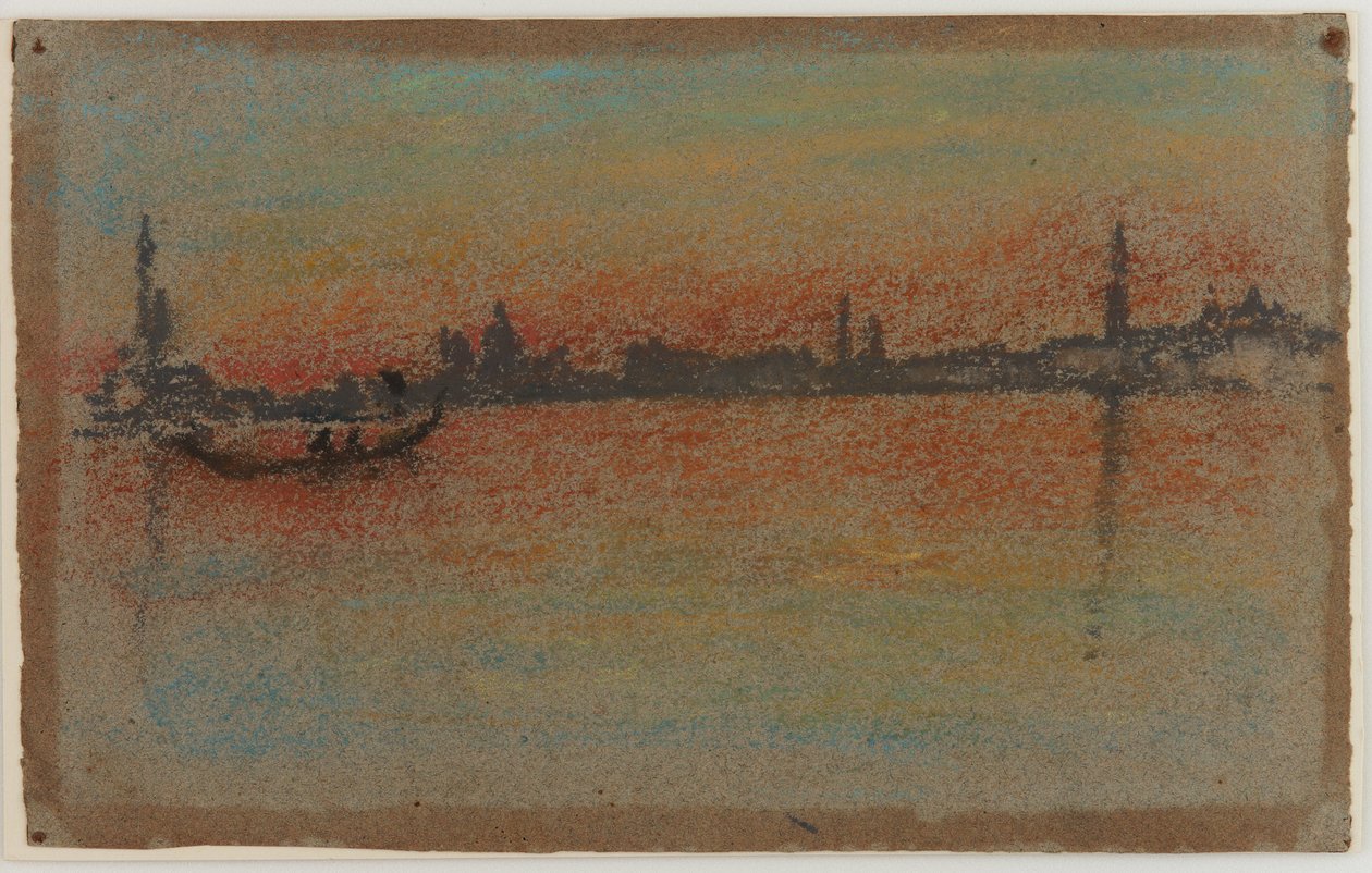Venezia: Solnedgang på havnen av James Abbott McNeill Whistler