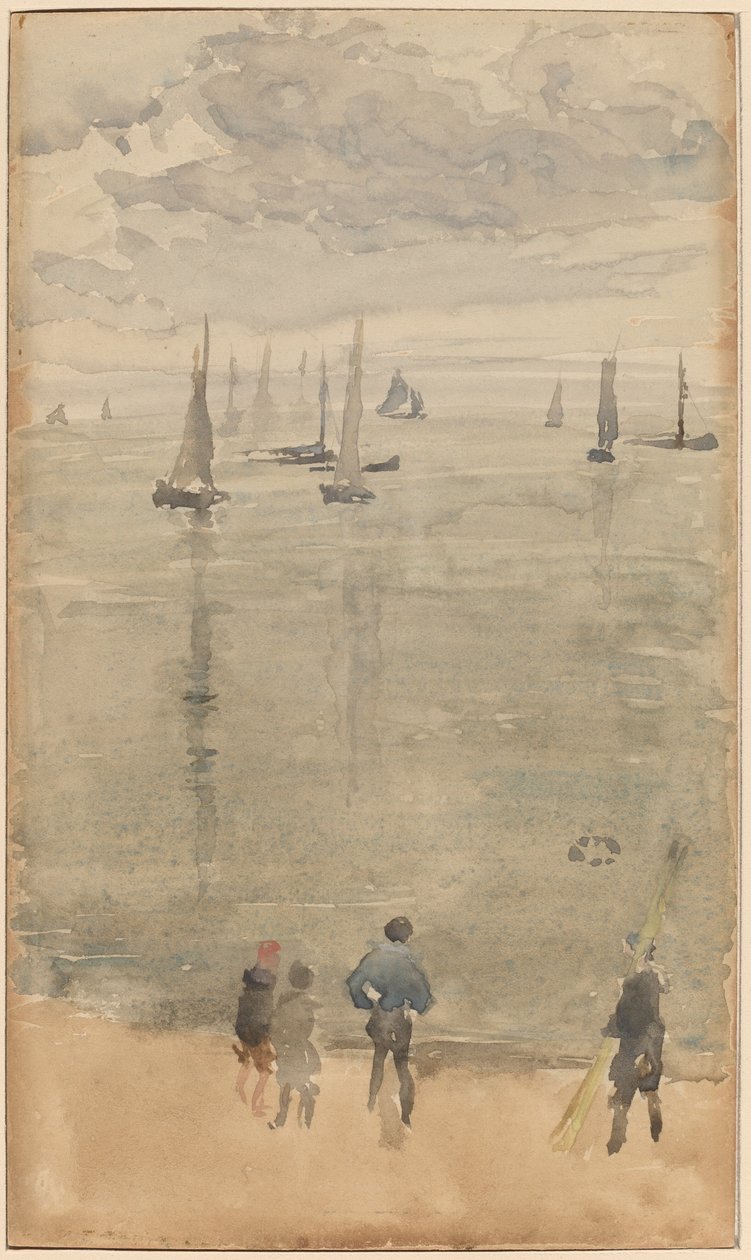 Fiolett [Merk?]...Fiskebåtenes retur av James Abbott McNeill Whistler