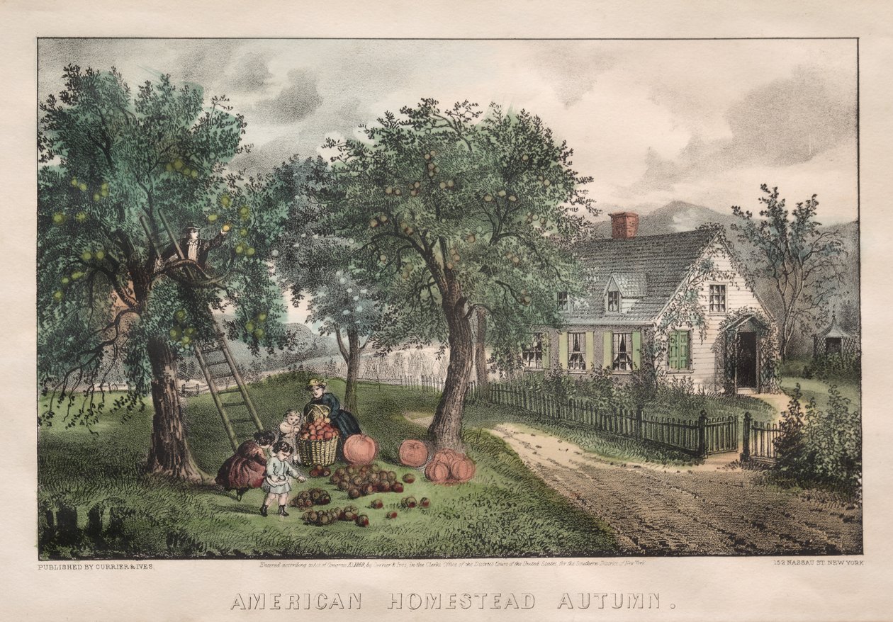 American Homestead, høst, 1869. av James Merritt Ives