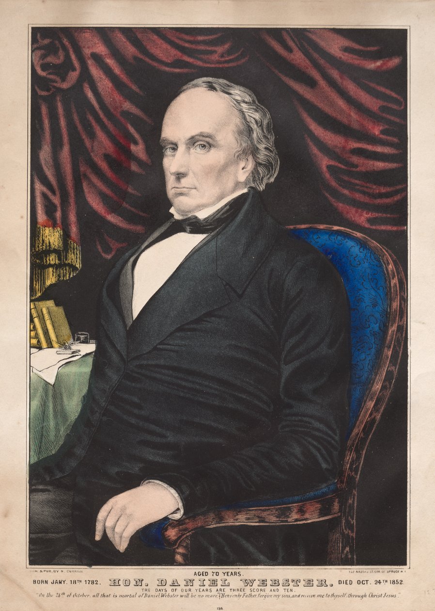 Hon. Daniel Webster, 70 år gammel av James Merritt Ives