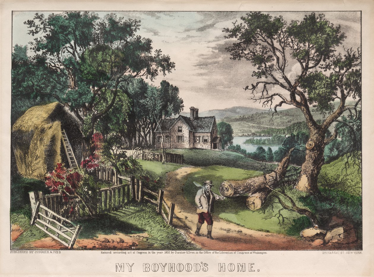 My Boyhoods Home, 1872. av James Merritt Ives