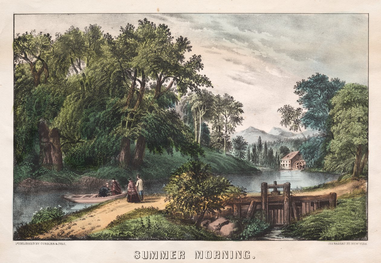 Sommermorgen, ca. 1838-72. av James Merritt Ives