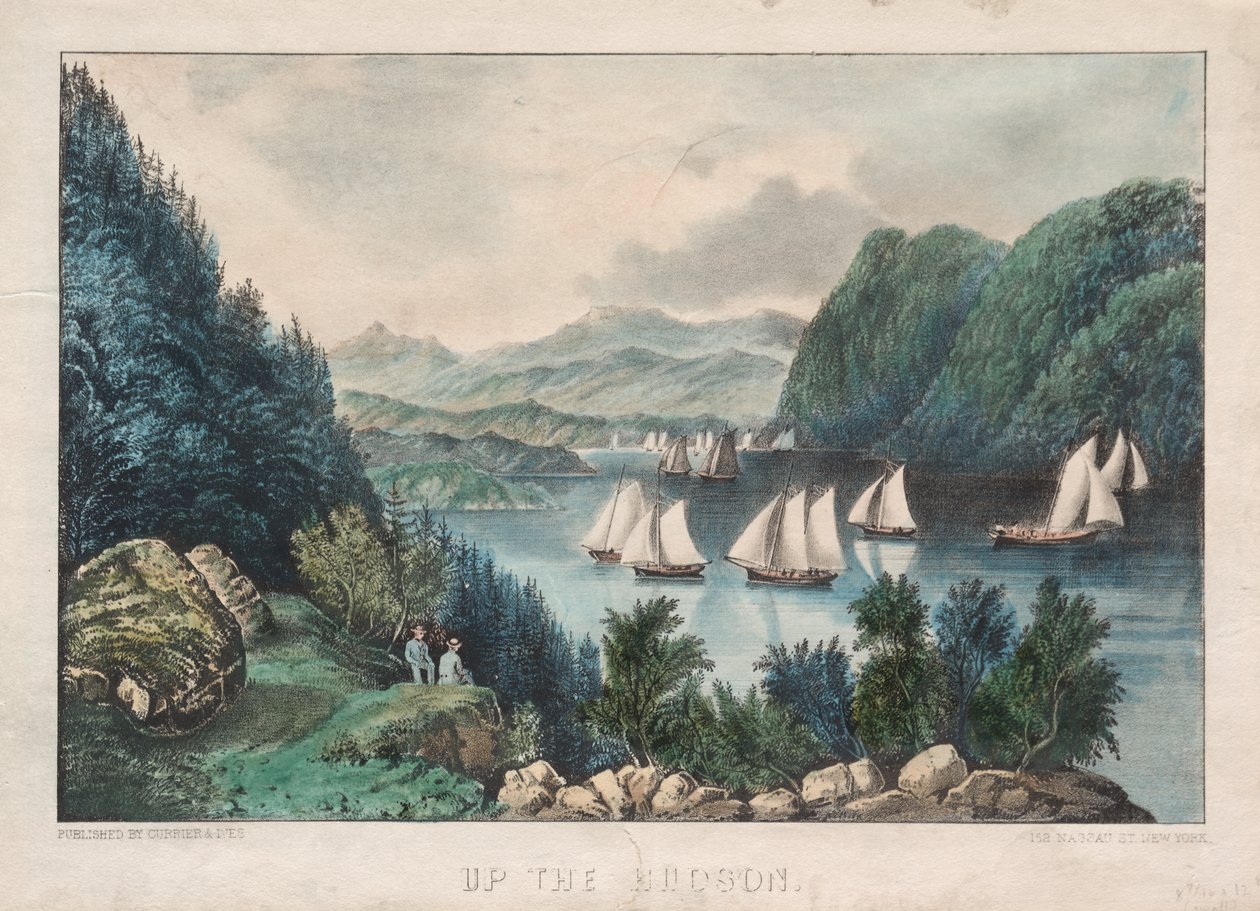 Oppover Hudson av James Merritt Ives
