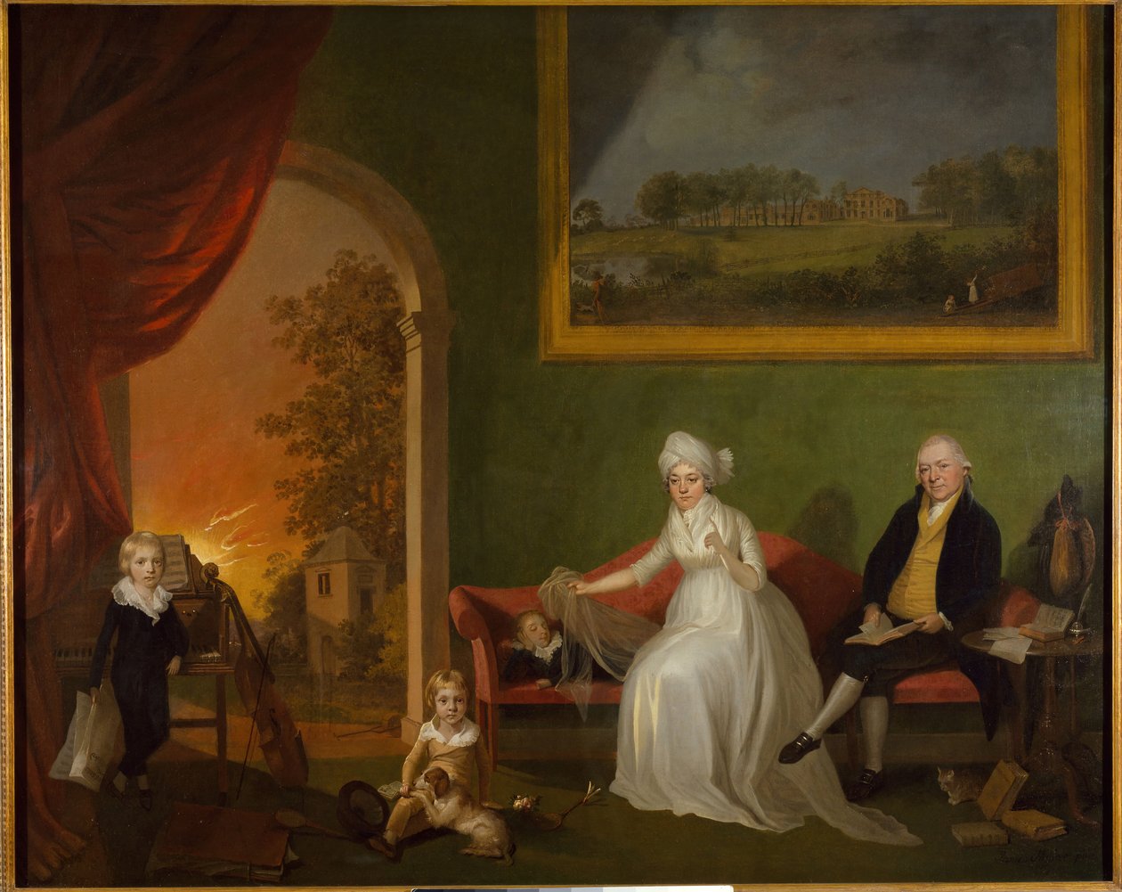 Portrett av Robert Mynors og hans familie, 1797. av James Millar