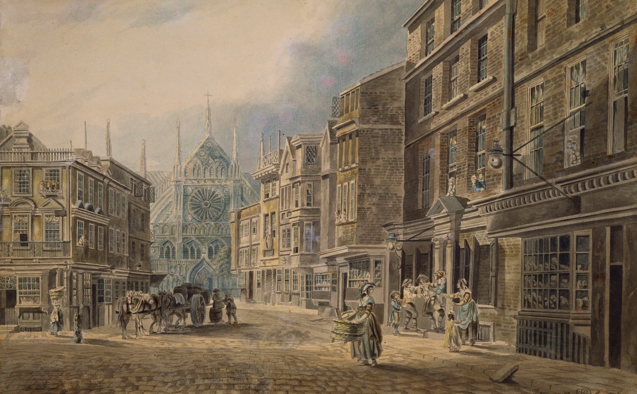 London, Old Tothull St.Leading to Westminster Abbey, 1776 av James Miller