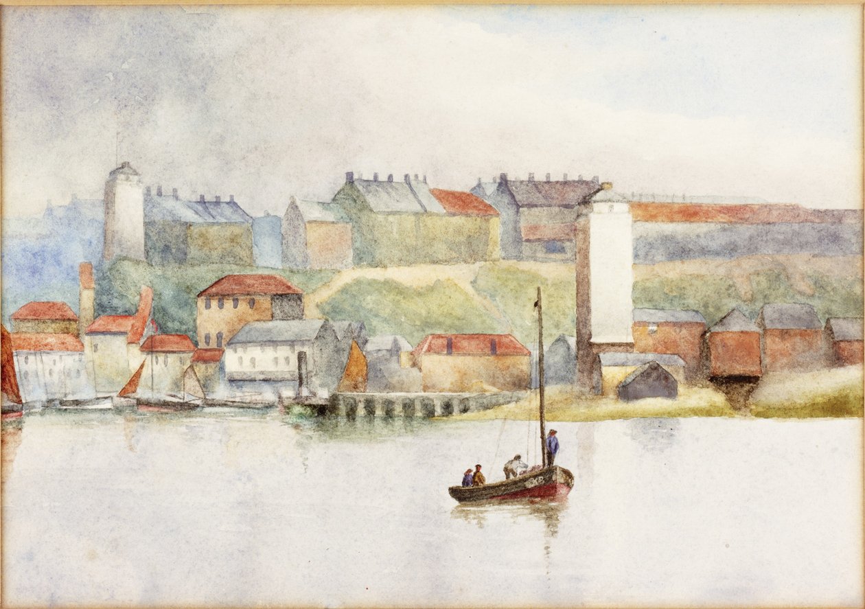 High and Low Lights North Shields (blyant og akvarell på papir) av James Miller Brown
