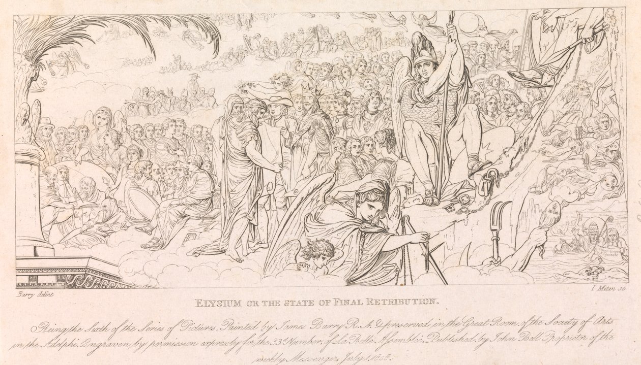 Design for the Great Room of the Society of Arts (4 av 1 ark) av James Mitan