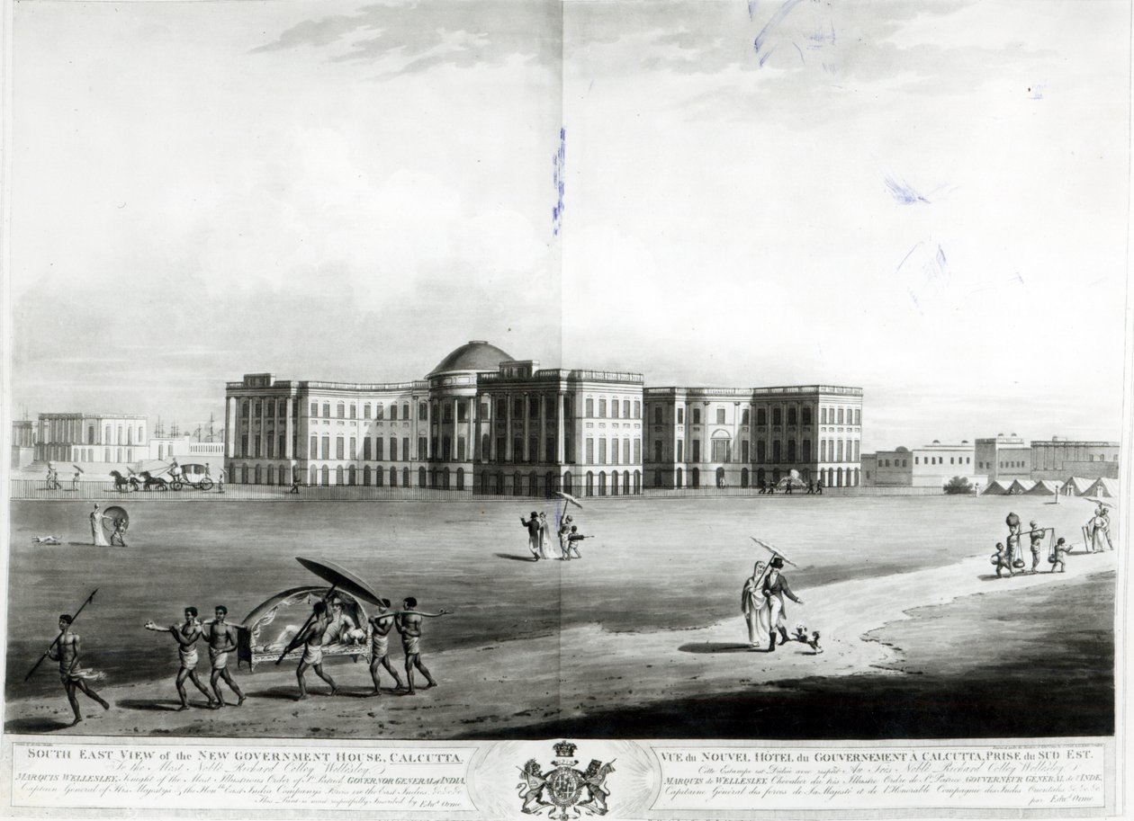Sørøst-utsikt over det nye regjeringshuset, Calcutta av James Moffat