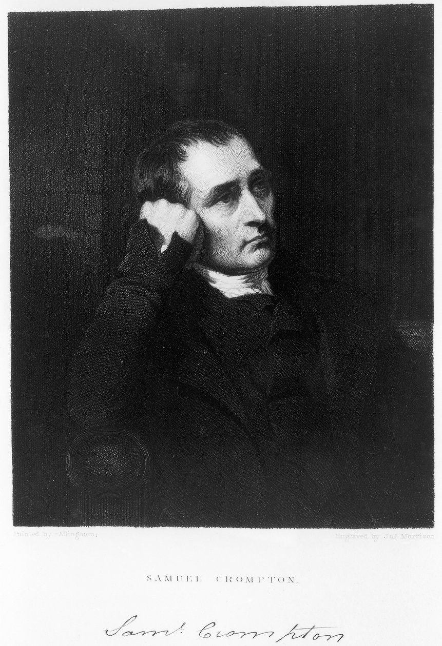 Samuel Crompton, engelsk oppfinner av det spinnende muldyret, ca 1880-tallet av James Morrison