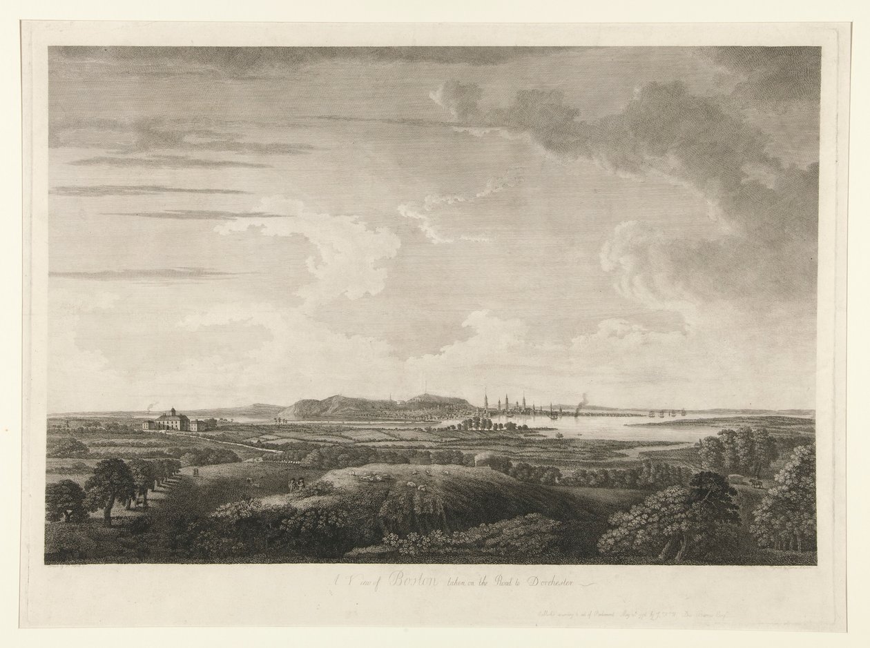 En utsikt over Boston tatt på veien til Dorchester av James Newton