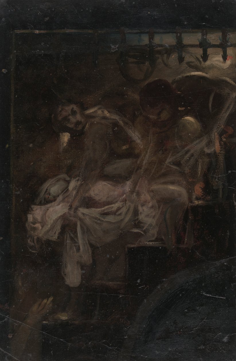 Studie for Burying the Royal Children av James Northcote