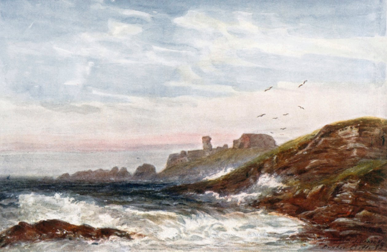 quot;Dunbar Castlequot; (fargelitografi) av James Orrock