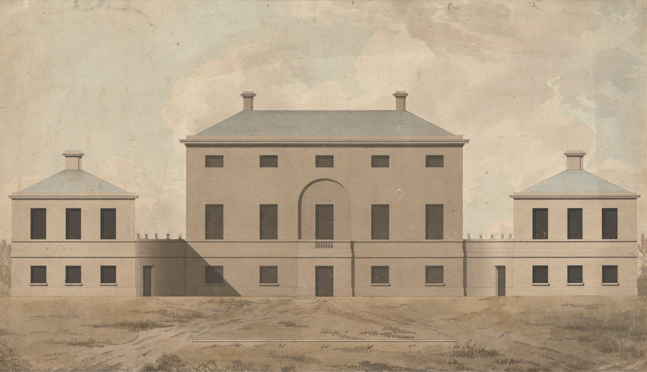 Shrubland Hall, Suffolk: Høyde av James Paine